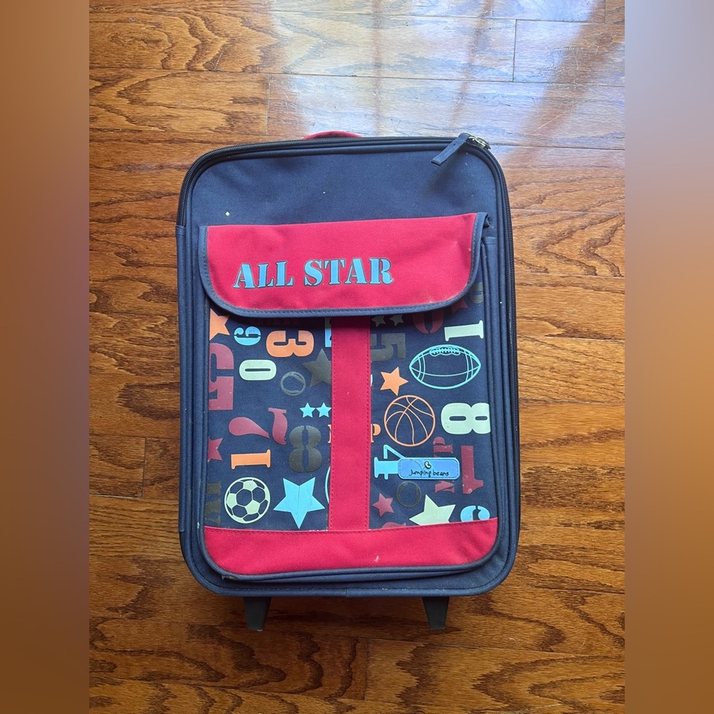 jumping beans Navy Kids Rolling Suitcase